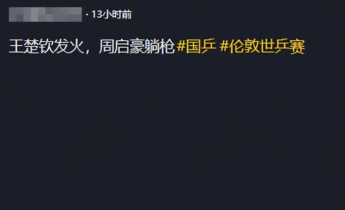 王楚钦手部受伤后勤保障疏漏致国乒小组赛爆冷